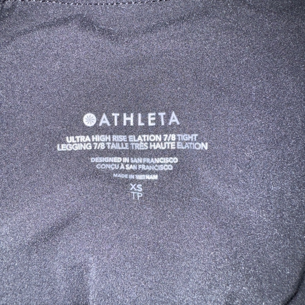 Athleta Ultra High Rise Elation Navy Leggings XS - Picture 2 of 2
